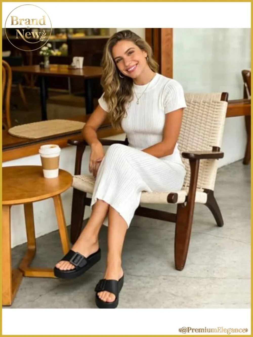Platform Sandals Arch Support Adjustable Buckle Slide EVA Women